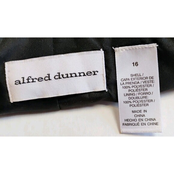 Alfred Dunner Women's Black & Gold Embroidered Blazer, Size 16 - Picture 3 of 4